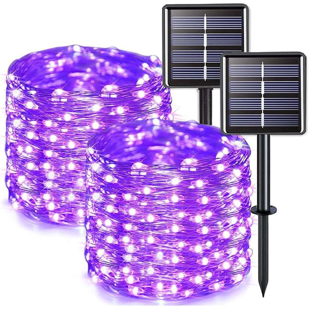 Solar Powered Outdoor String Lights With Flexible Copper Wire-LED Solar Fairy Lights