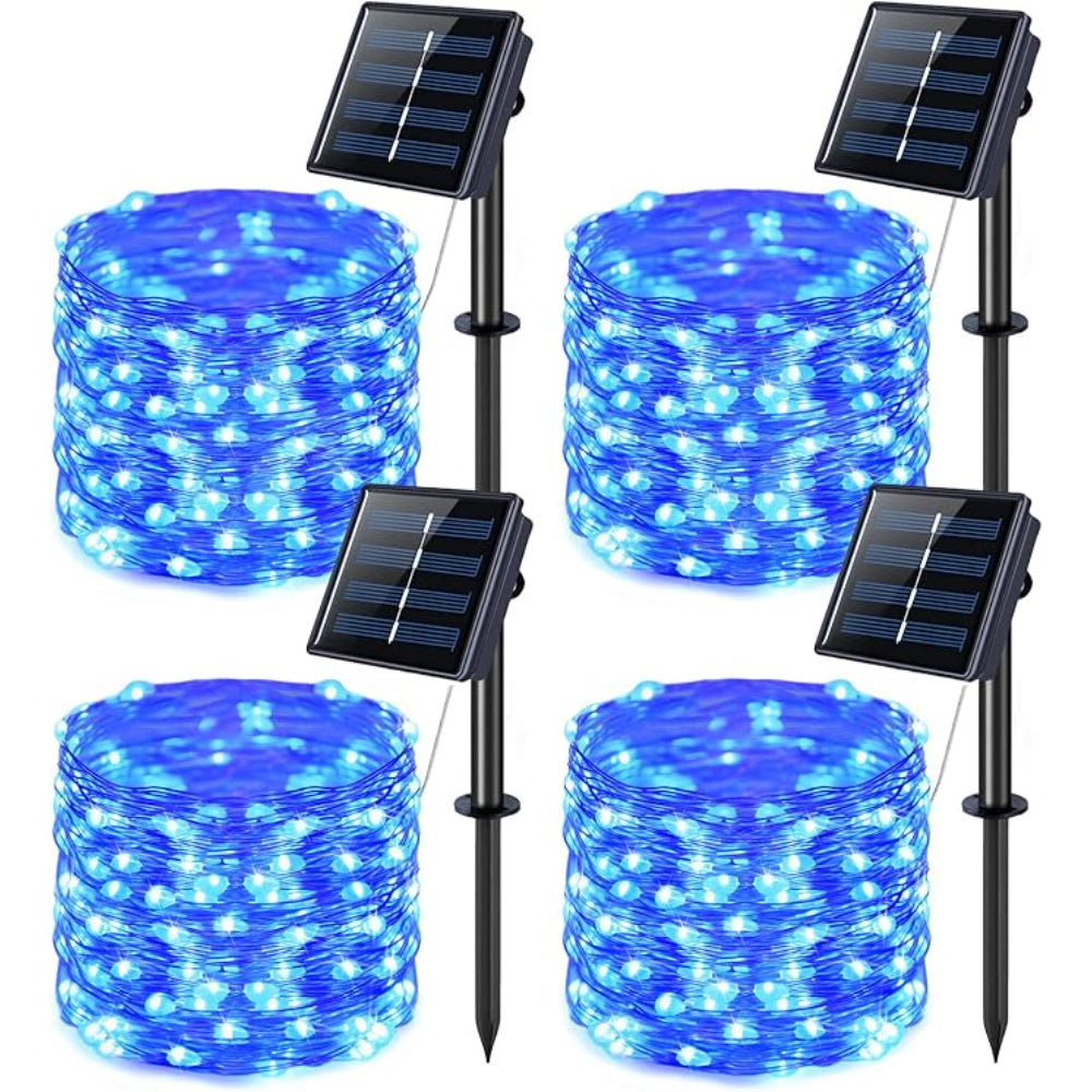 Solar Powered Outdoor String Lights With Flexible Copper Wire-LED Solar Fairy Lights