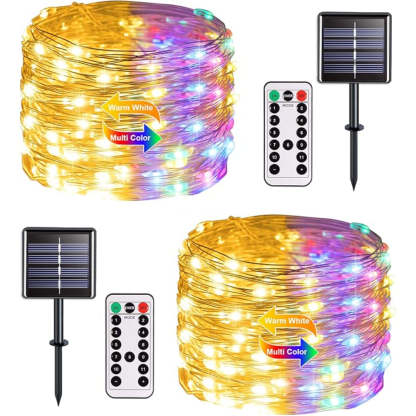 Solar Powered Outdoor String Lights With Flexible Copper Wire-LED Solar Fairy Lights