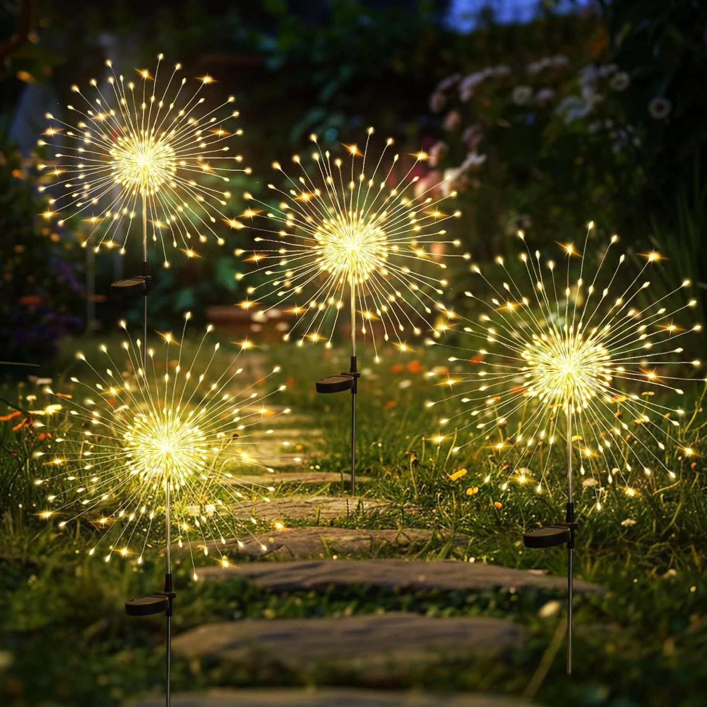 Solar Powered Firework LED Garden Lights-LED Solar Fairy Lights