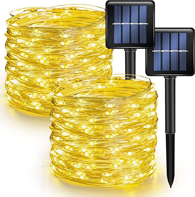 Solar String Christmas Lights Solar Powered Waterproof Fairy Lights 8 Modes-LED Solar Fairy Lights