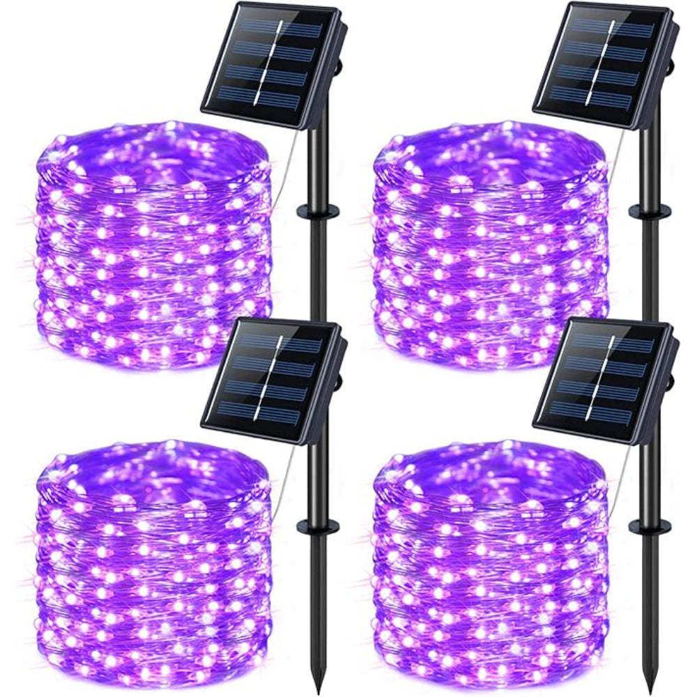 Solar Powered Outdoor String Lights With Flexible Copper Wire-LED Solar Fairy Lights