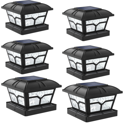 Dual Color Solar Post Cap Lights For Outdoor Fence And Deck