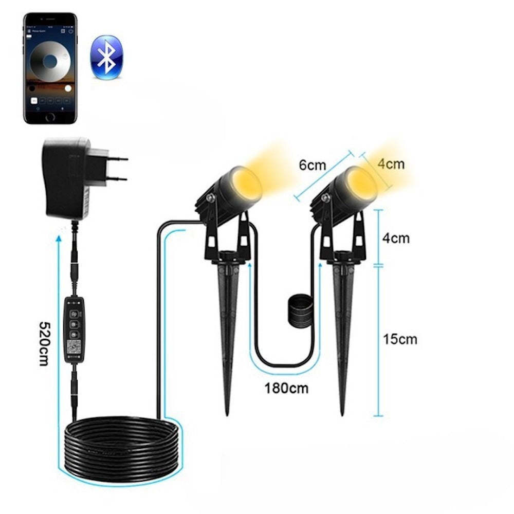 Outdoor 12V Lawn Lamp With Wireless Control-LED Solar Fairy Lights