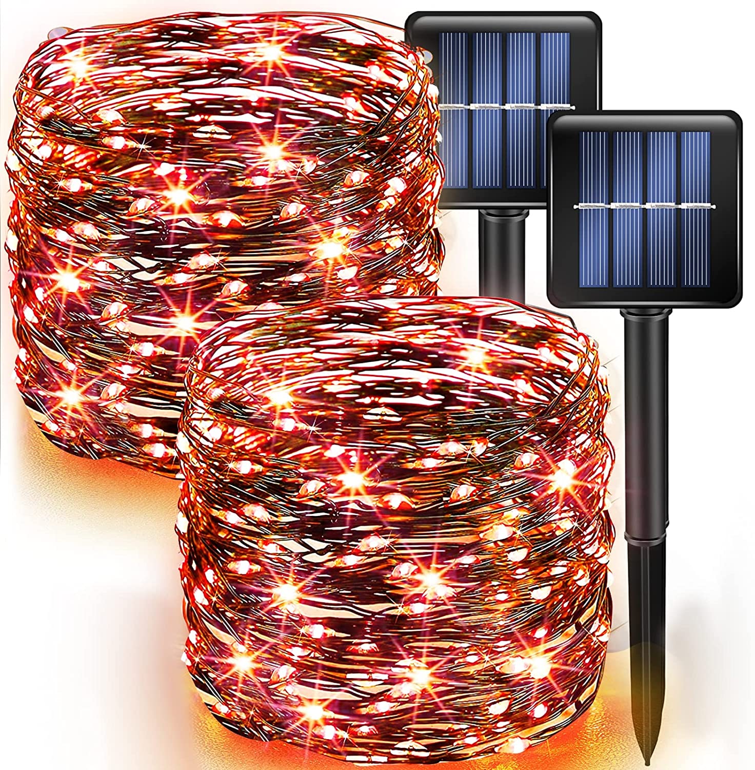 Solar String Christmas Lights Solar Powered Waterproof Fairy Lights 8 Modes-LED Solar Fairy Lights