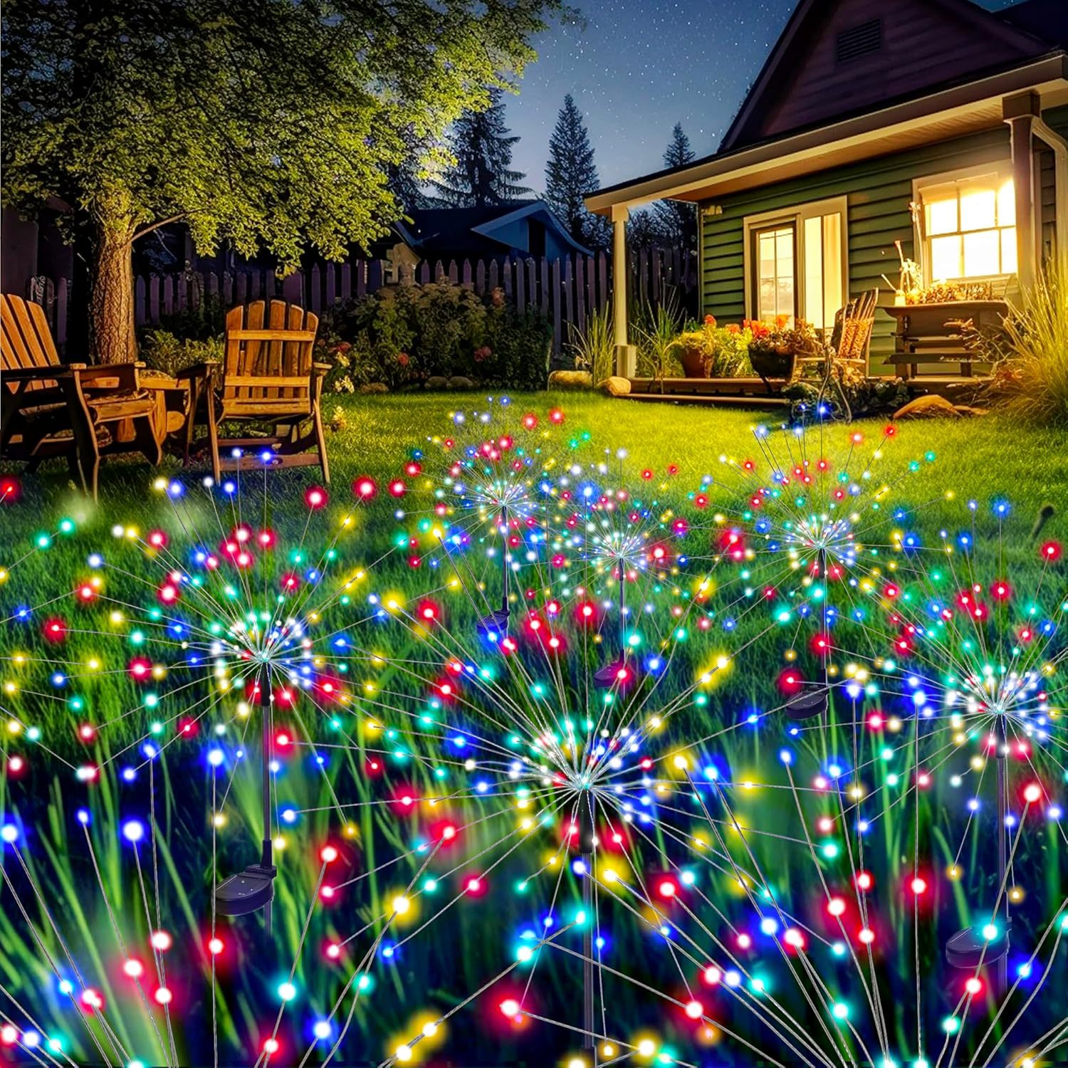 Solar Powered Firework LED Garden Lights-LED Solar Fairy Lights