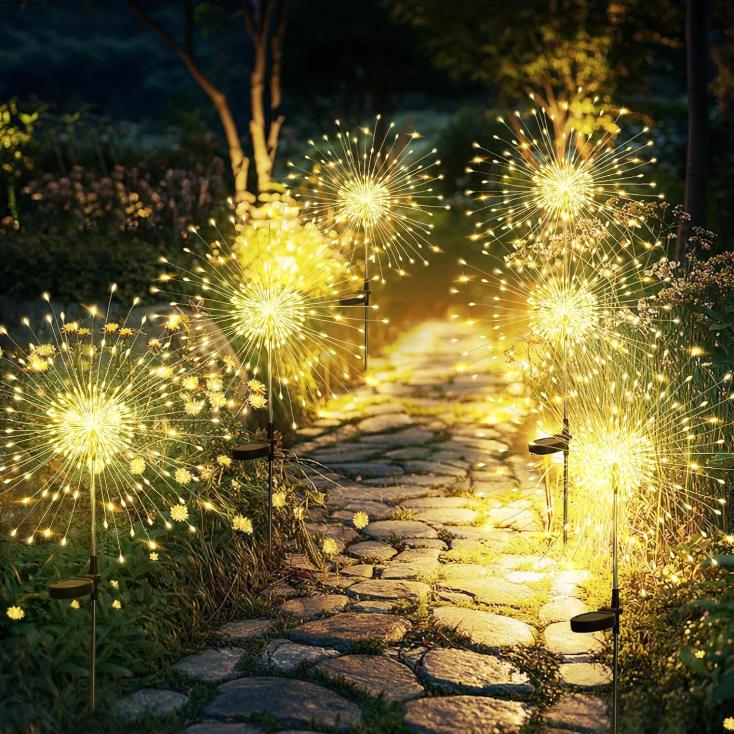 Solar Powered Firework LED Garden Lights-LED Solar Fairy Lights