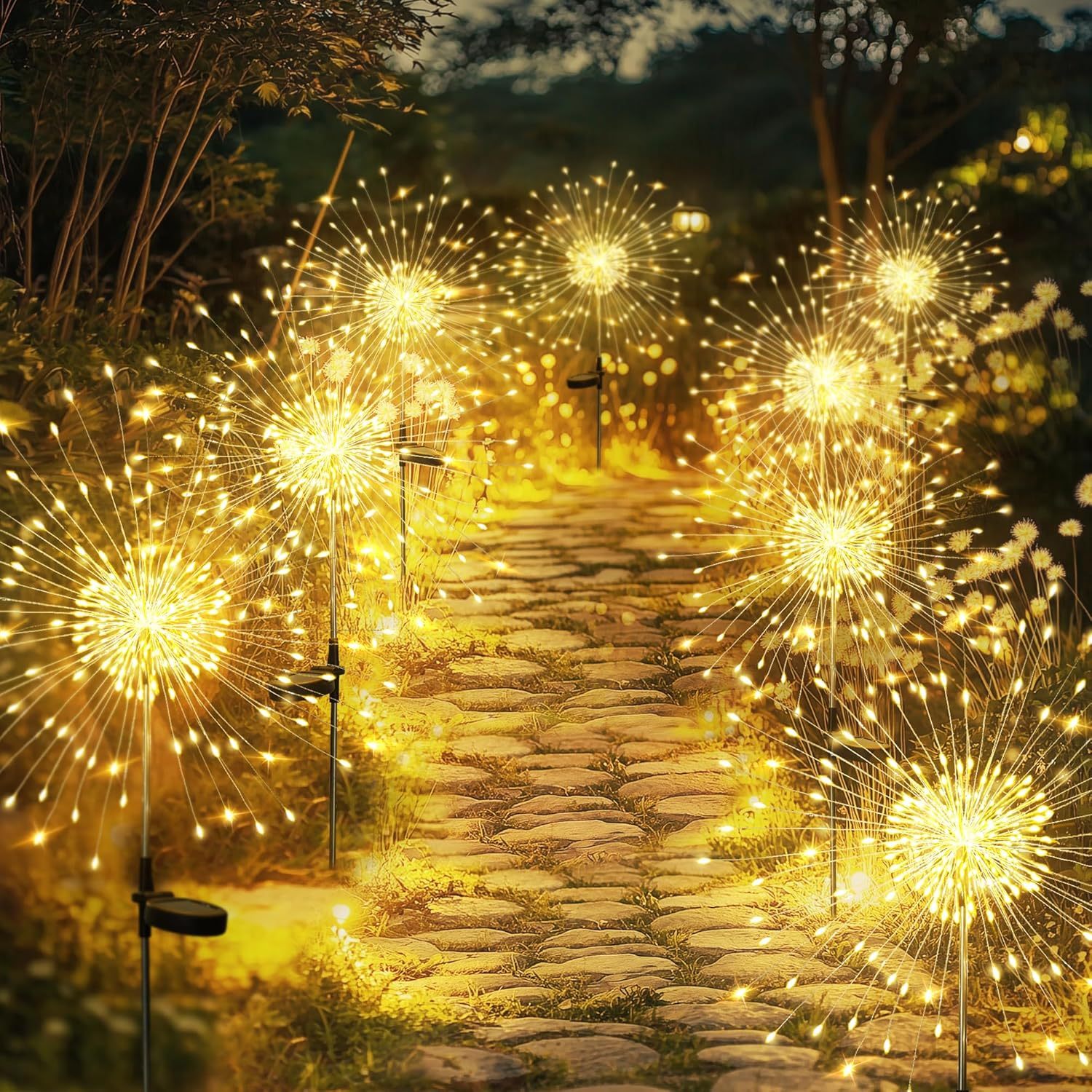 Solar Powered Firework LED Garden Lights-LED Solar Fairy Lights
