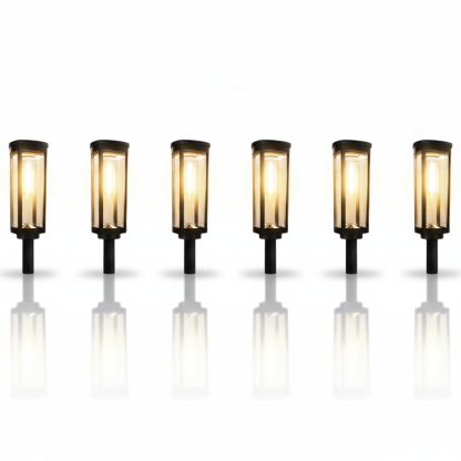 Bright Solar Pathway Lights Outdoor 8 Pack Waterproof Garden Lamps