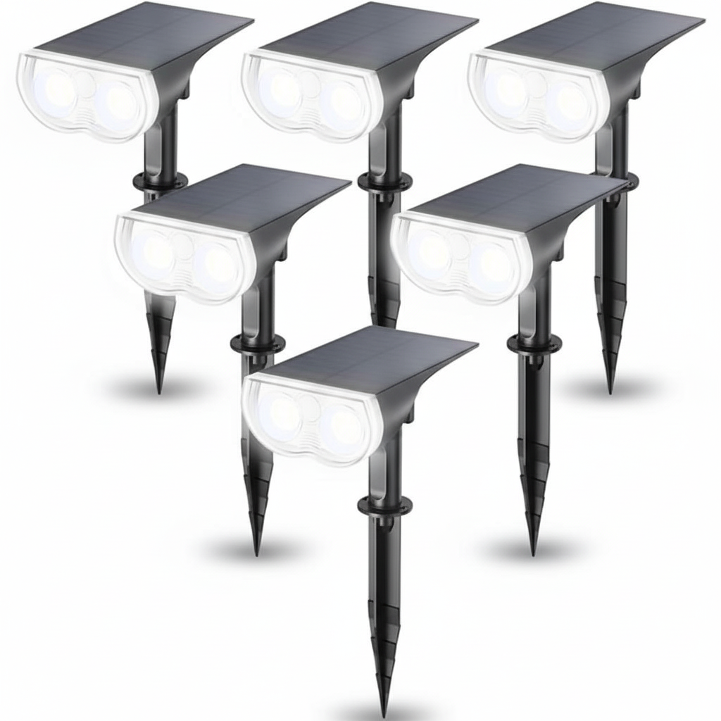 RGB Halloween Solar Lights Outdoor 2 Pack Waterproof Spotlights