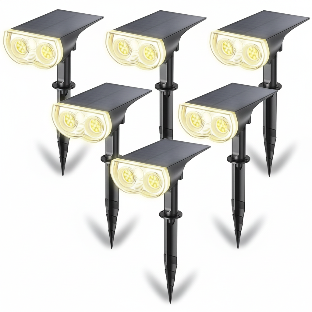 RGB Halloween Solar Lights Outdoor 2 Pack Waterproof Spotlights