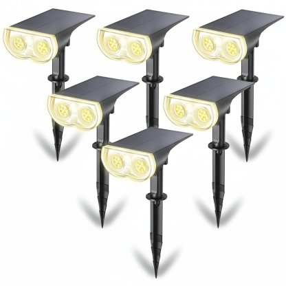 RGB Halloween Solar Lights Outdoor 2 Pack Waterproof Spotlights