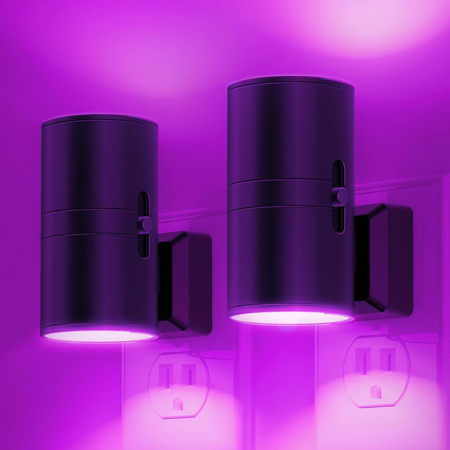 Set Of Two Plug In Night Lights With Soft Glow-LED Solar Fairy Lights