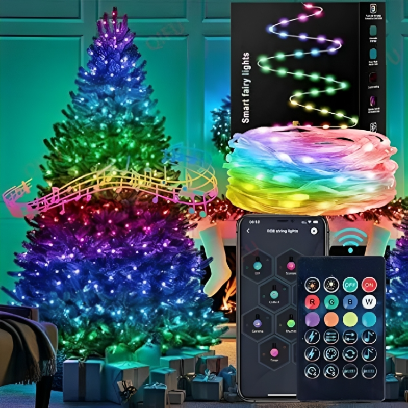 Smart Ambient Decorative Controllable Holiday Light-LED Solar Fairy Lights