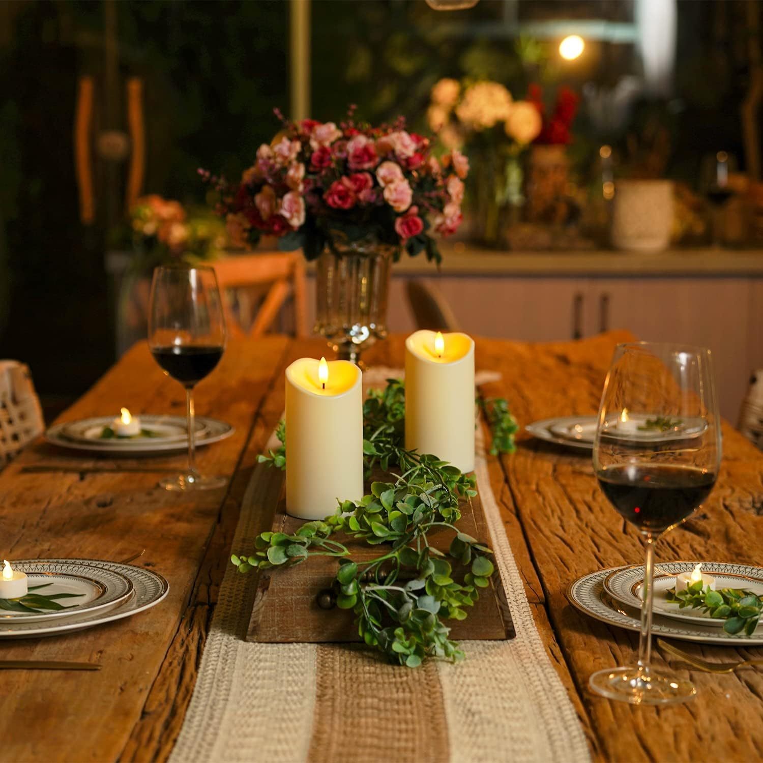 Battery Operated Flameless Candles With Remote Control And Timer