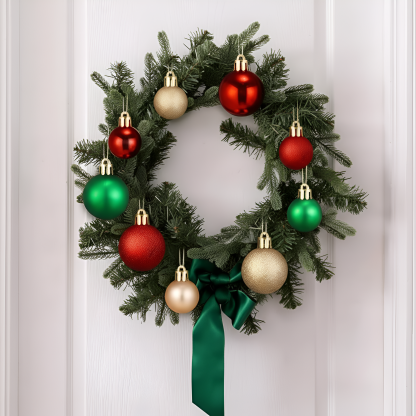 Christmas Hallway Ceiling Lights With Ornaments