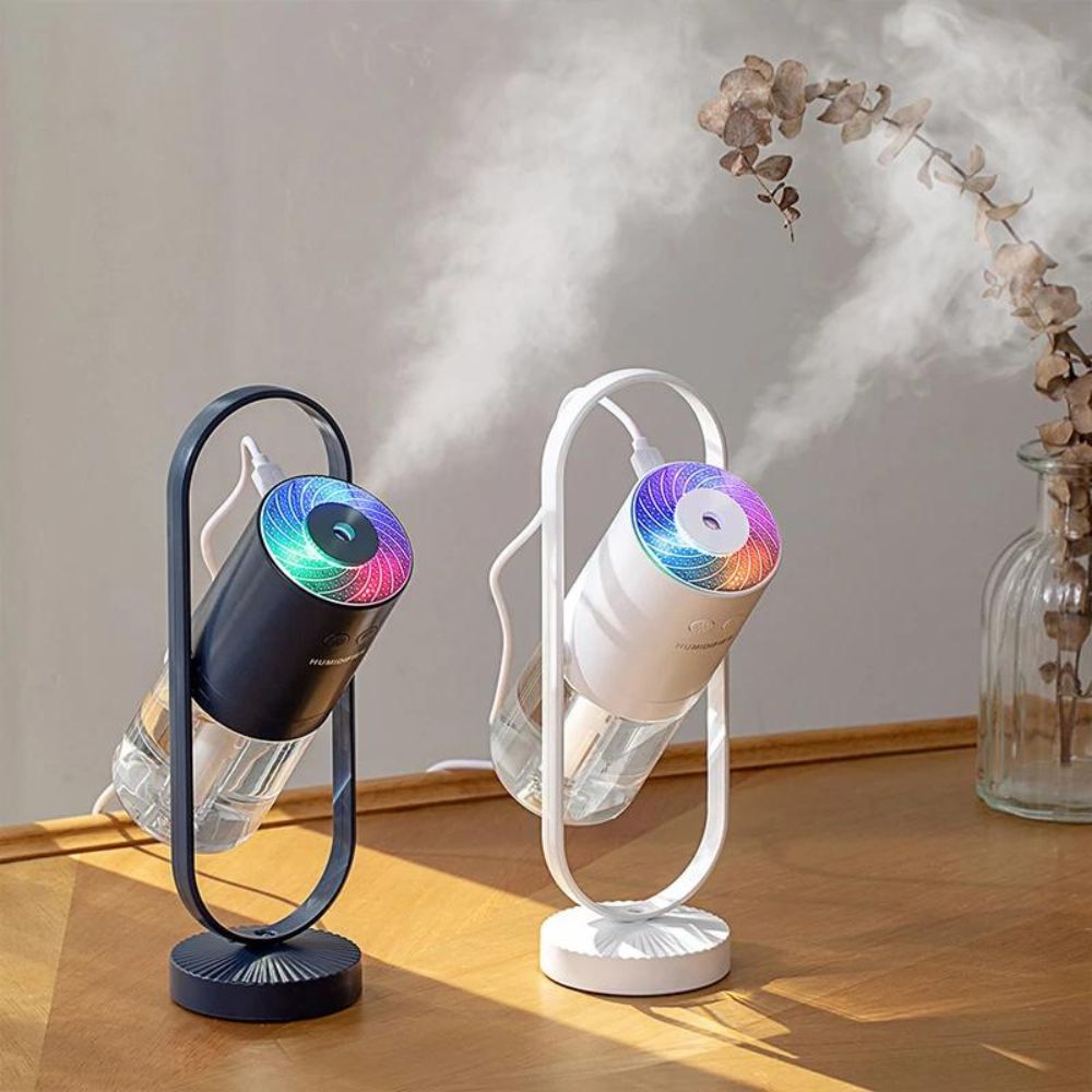 Wireless Auto Rotating Magic Shadow Humidifier-LED Solar Fairy Lights