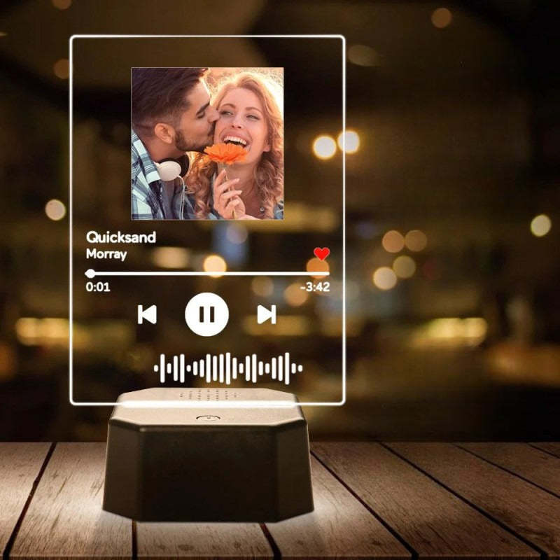 Personalized Music Acrylic Elegant Glass Decor-LED Solar Fairy Lights