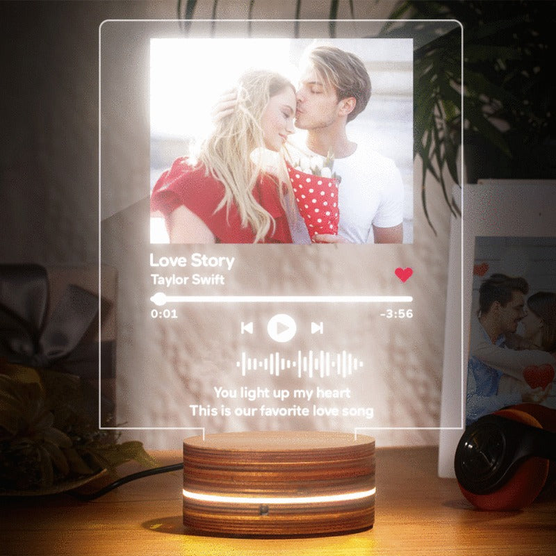 Personalized Music Acrylic Elegant Glass Decor-LED Solar Fairy Lights