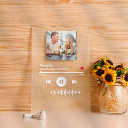 Personalized Music Acrylic Elegant Glass Decor-LED Solar Fairy Lights