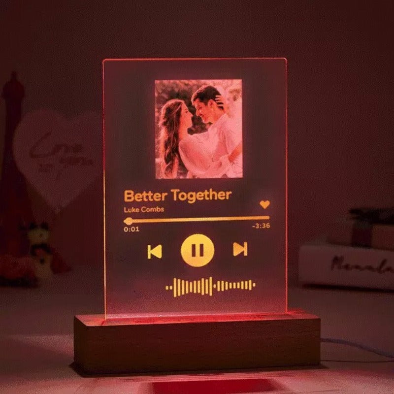 Personalized Music Acrylic Elegant Glass Decor-LED Solar Fairy Lights
