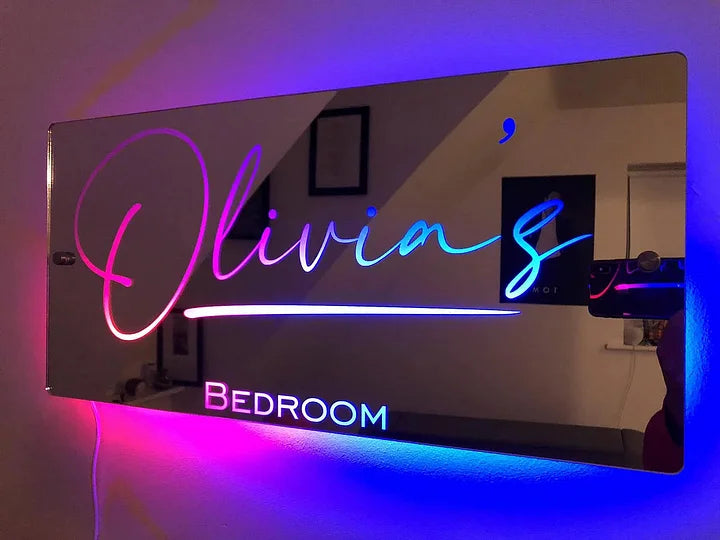 Customization Light Up Name Mirror-LED Solar Fairy Lights