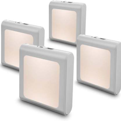 4 Piece Set Of Soft Glow Sensor Night Lights For Hallways-LED Solar Fairy Lights