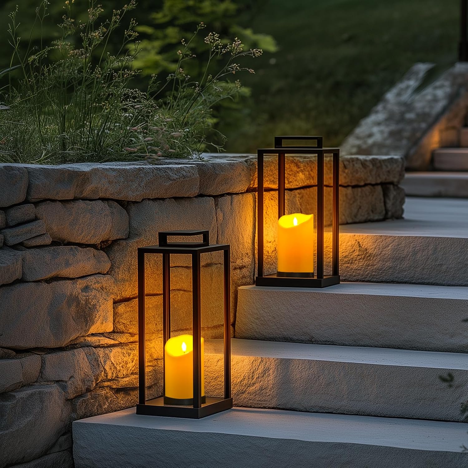 Dripping Wax Flameless LED Pillar Candles Battery Operated With Remote Control And Timer