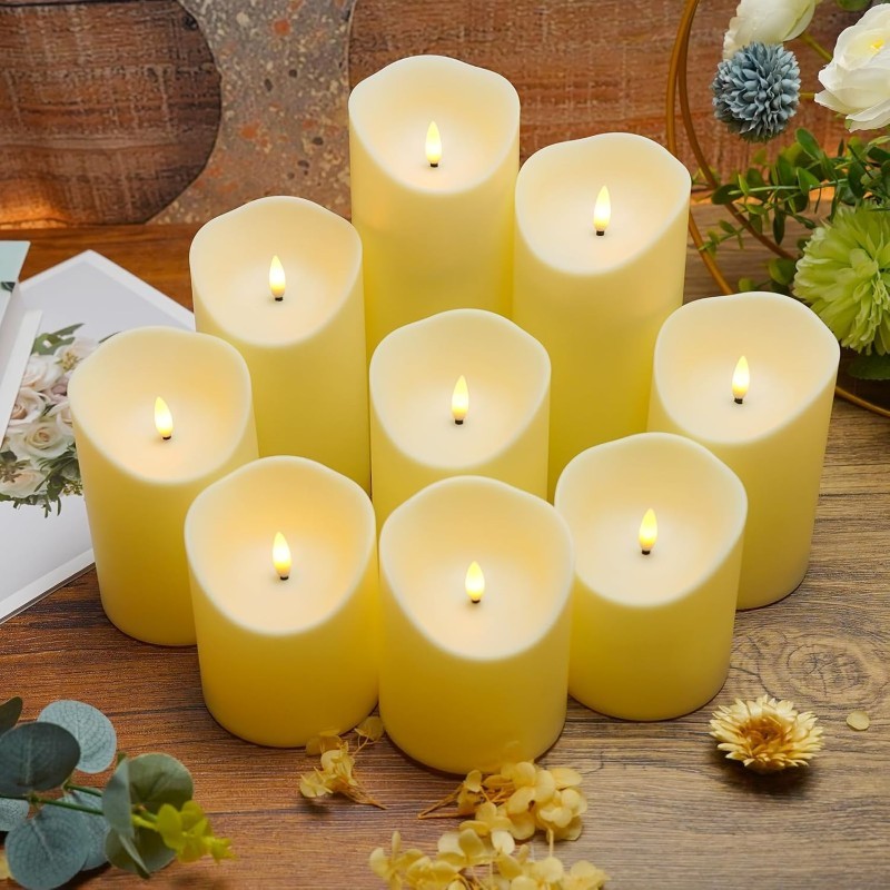 Flameless Candles With Remote Battery Operated Flickering Flameless Candles