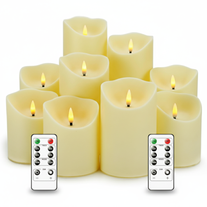 Flameless Candles With Remote Battery Operated Flickering Flameless Candles