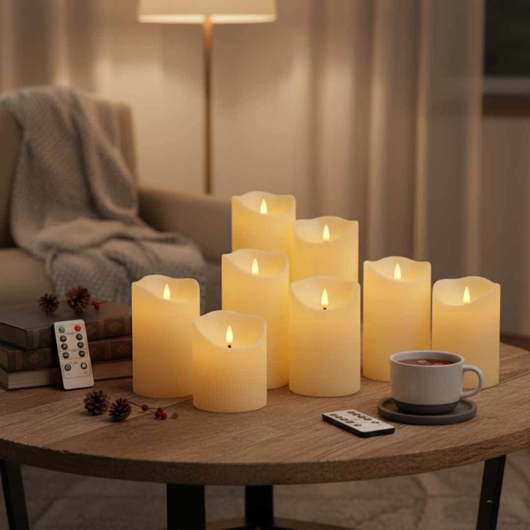 Flameless Candles With Remote Battery Operated Flickering Flameless Candles