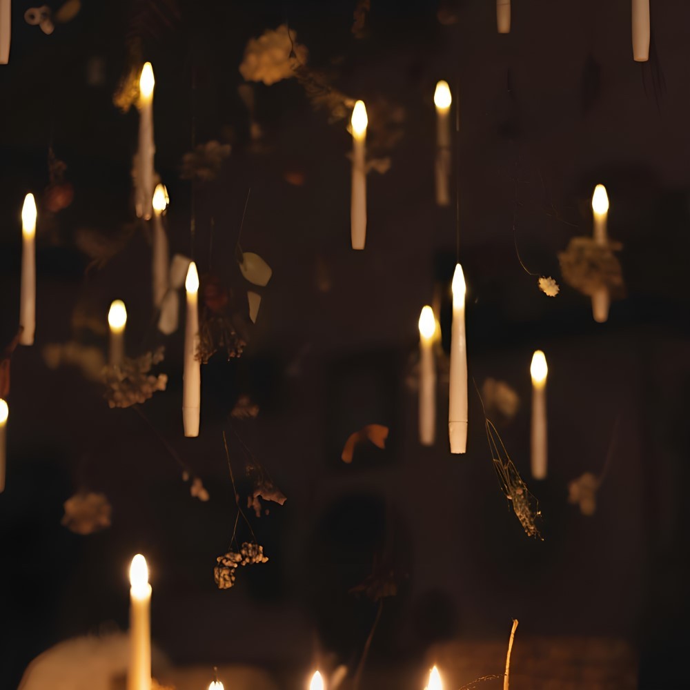 Floating Flameless LED Candles For Winter Decor-LED Solar Fairy Lights
