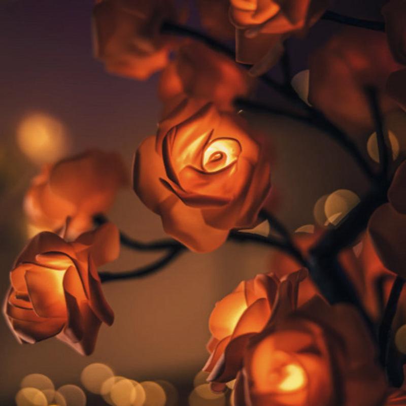 Forever Rose Tree Lamp-LED Solar Fairy Lights