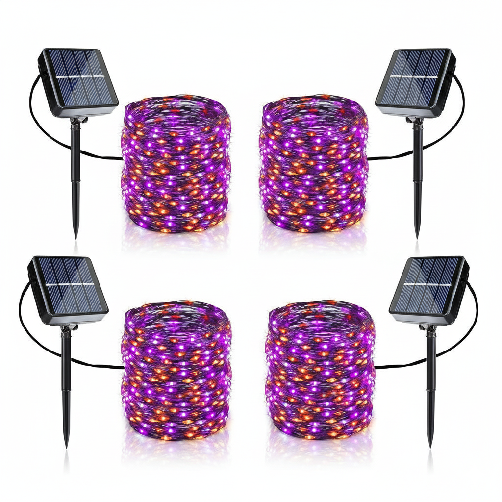 Pack Of 4 Halloween Solar String Lights