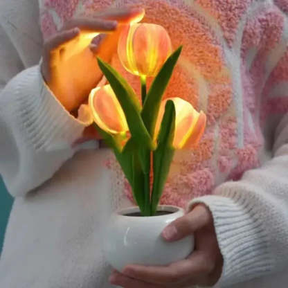 LED Tulip Flower Night Lamp-LED Solar Fairy Lights