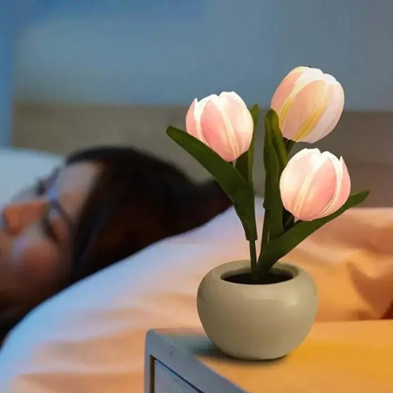 LED Tulip Flower Night Lamp-LED Solar Fairy Lights