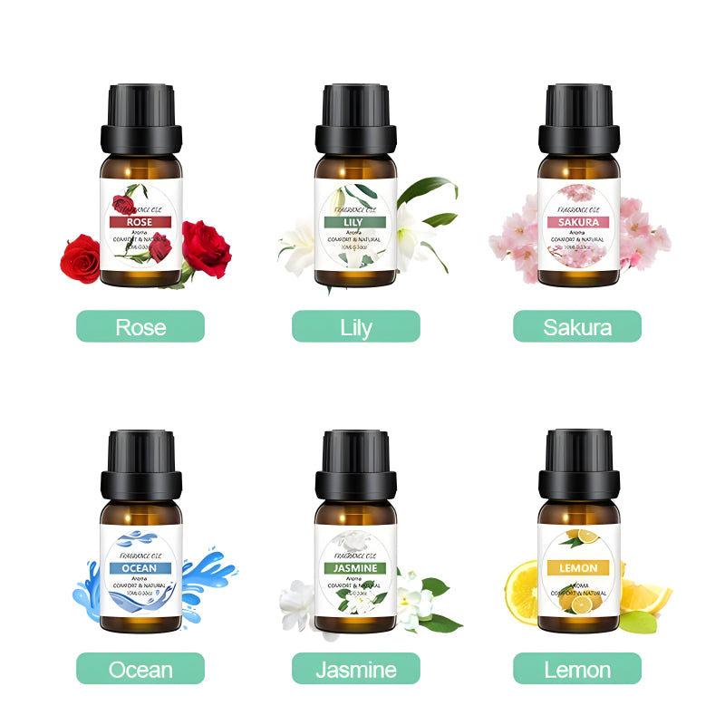 Flame Aroma Diffuser Organic Plant Essential Oil Set-LED Solar Fairy Lights