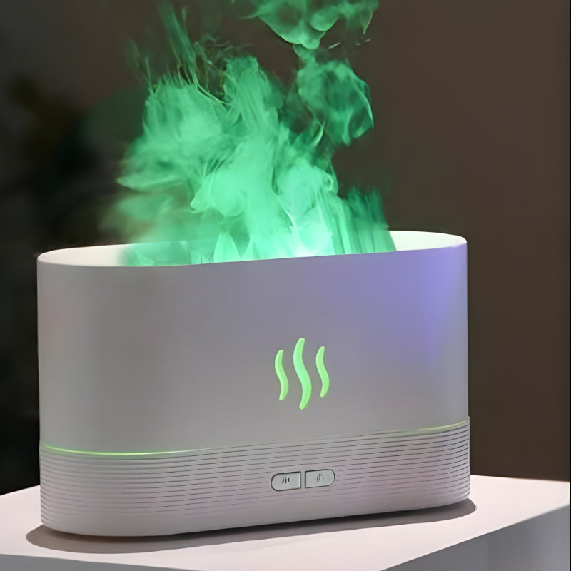 Flame Aroma Diffuser Organic Plant Essential Oil Set-LED Solar Fairy Lights
