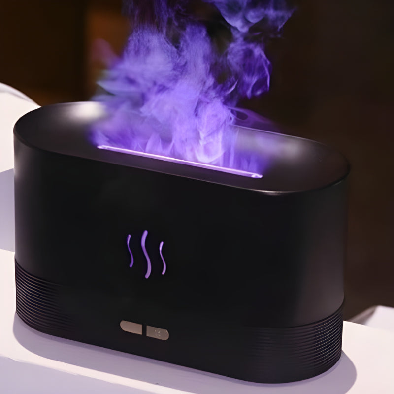Flame Aroma Diffuser Organic Plant Essential Oil Set-LED Solar Fairy Lights