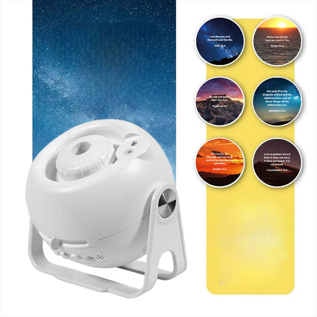 Holy Projection Device With Inspirational Display Slides-LED Solar Fairy Lights