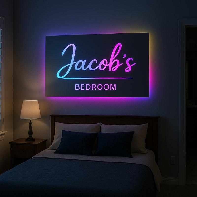 Personalized LED Name Mirror - Solar Flame Torch