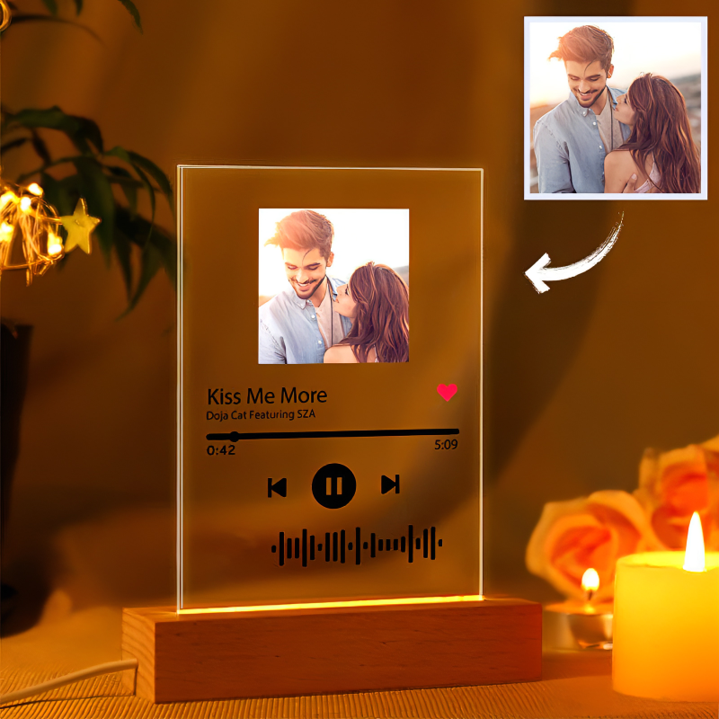 Personalized Song And Name Acrylic Glass Gift-LED Solar Fairy Lights