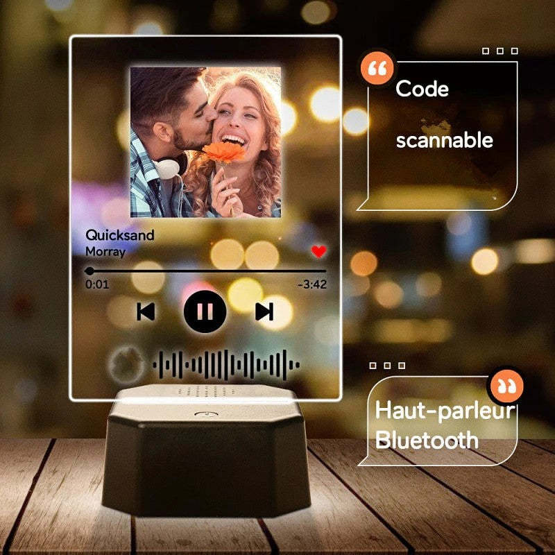 Personalized Song And Name Acrylic Glass Gift-LED Solar Fairy Lights