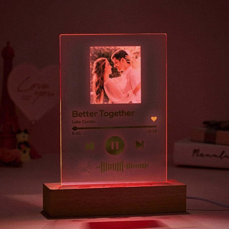 Personalized Song And Name Acrylic Glass Gift-LED Solar Fairy Lights