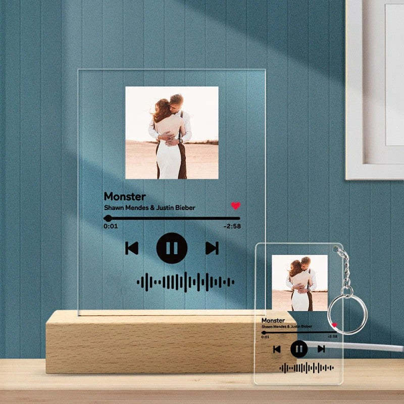 Personalized Song And Name Acrylic Glass Gift-LED Solar Fairy Lights