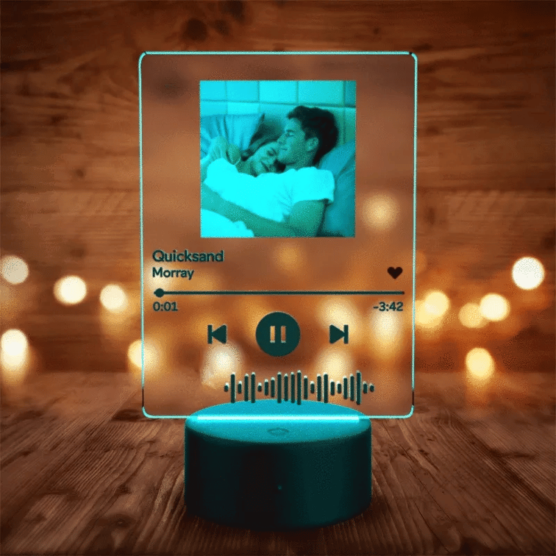 Personalized Song And Name Acrylic Glass Gift-LED Solar Fairy Lights