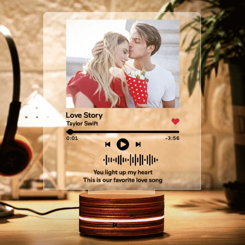 Personalized Song And Name Acrylic Glass Gift-LED Solar Fairy Lights