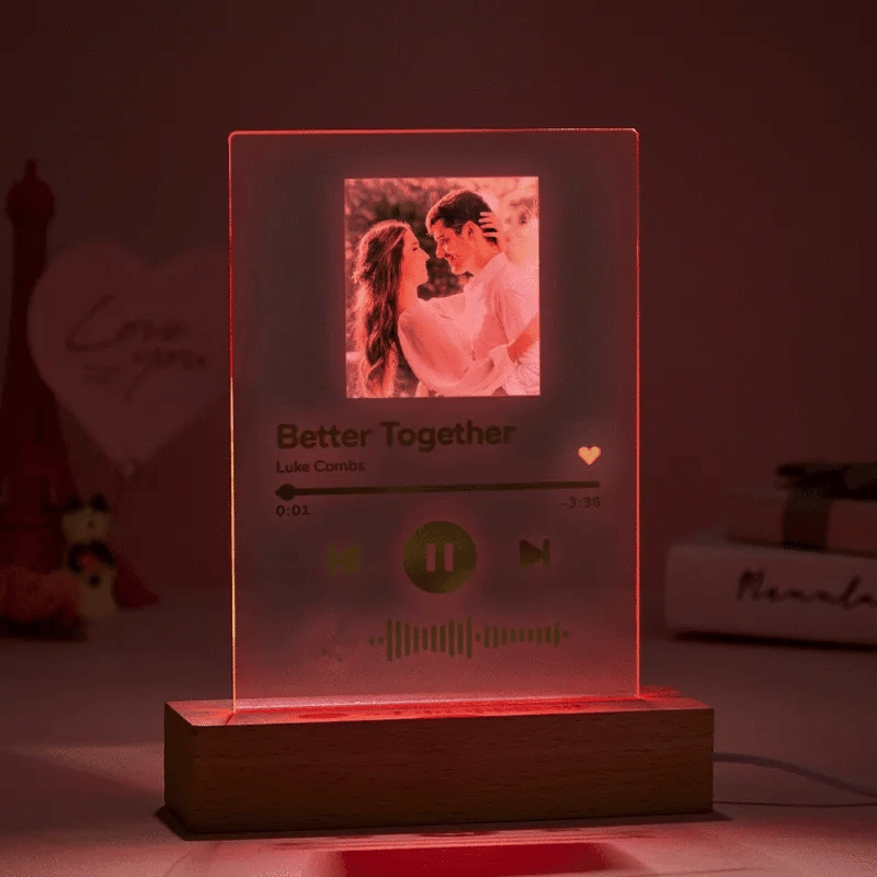 Personalized Song And Name Acrylic Glass Gift-LED Solar Fairy Lights