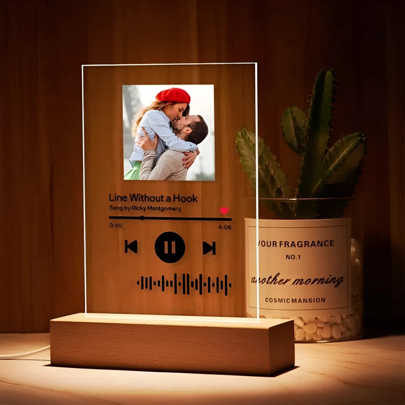 Personalized Song And Name Acrylic Glass Gift-LED Solar Fairy Lights