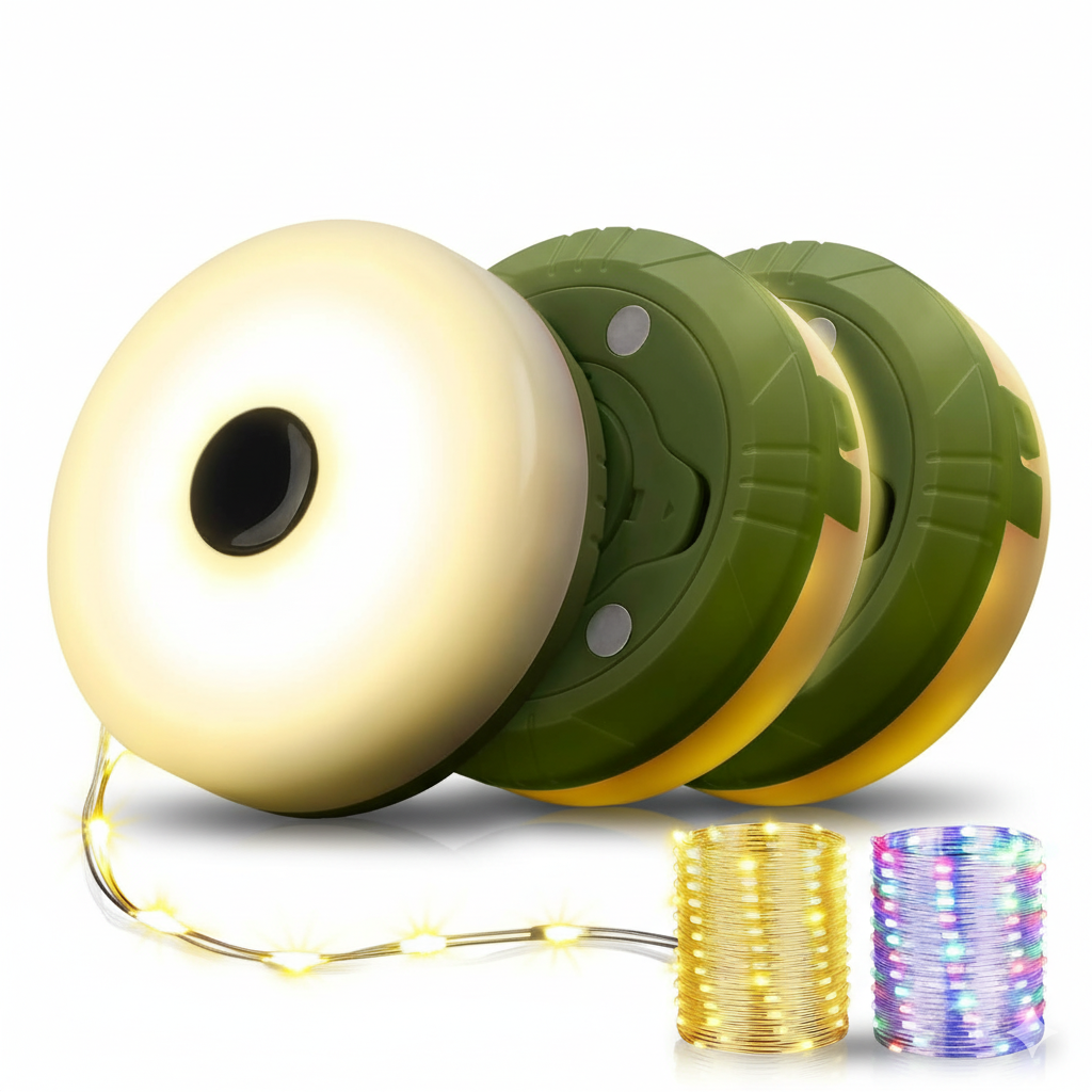 Rechargeable Tent Lights String With 8 Lighting Modes With Hanging Waterproof Portable LED Lamp